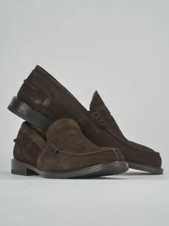 Mocassino tacco 2 cm testa camoscio