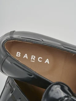 Mocassino tacco 1cm nero pelle