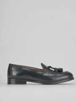 Mocassino tacco 1cm nero pelle