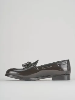 Mocassino tacco 1cm testa pelle