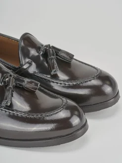 Mocassino tacco 1cm testa pelle