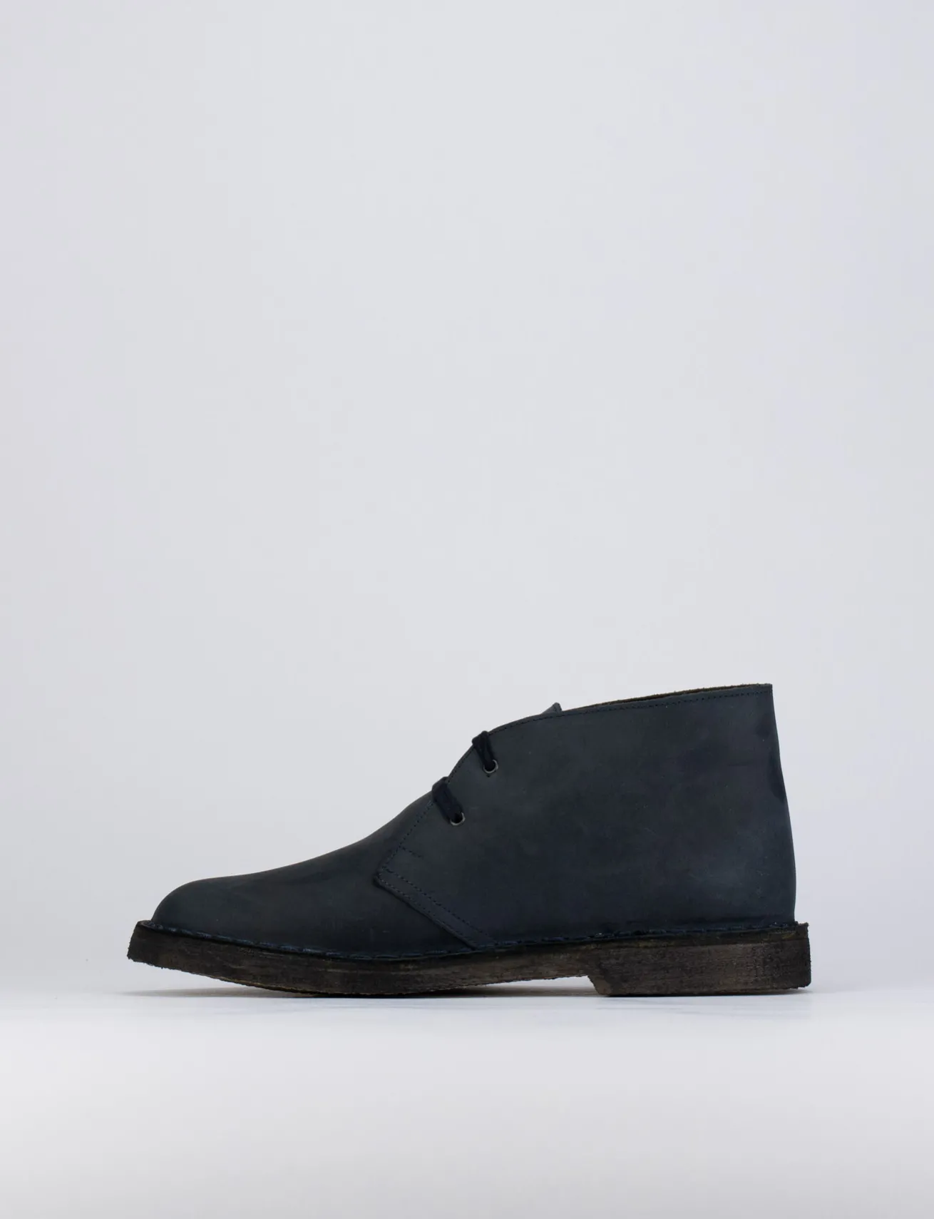 Polacchino tacco 2 cm blu pelle