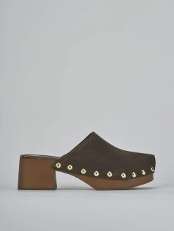 Sabot tacco 5 cm testa camoscio