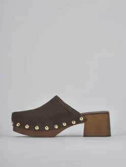 Sabot tacco 5 cm testa camoscio