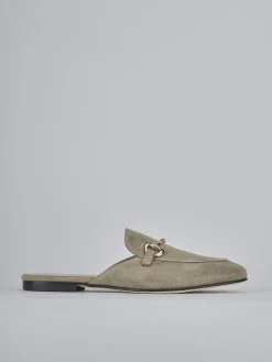 Sabot tacco 1cm camoscio beige