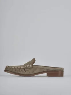 Sabot tacco 1cm camoscio beige