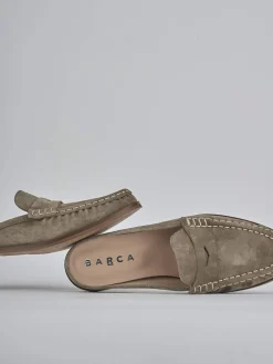 Sabot tacco 1cm camoscio beige