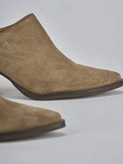 Sabot tacco 6cm camoscio marrone