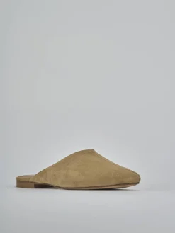 Sabot tacco 1cm camoscio marrone