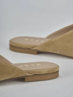 Sabot tacco 1cm camoscio marrone