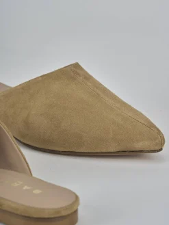 Sabot tacco 1cm camoscio marrone