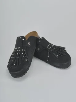 Sabot tacco 1cm camoscio nero