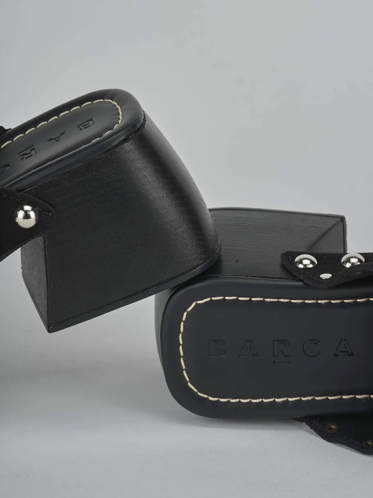 Sabot tacco 7cm camoscio nero