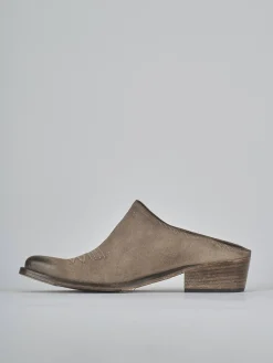 Sabot tacco 3cm camoscio testa