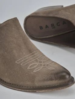 Sabot tacco 3cm camoscio testa