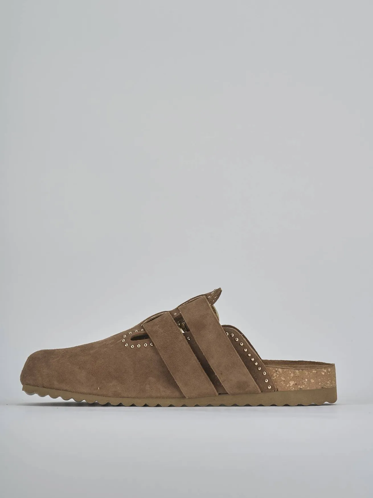 Sabot tacco 1cm camoscio testa