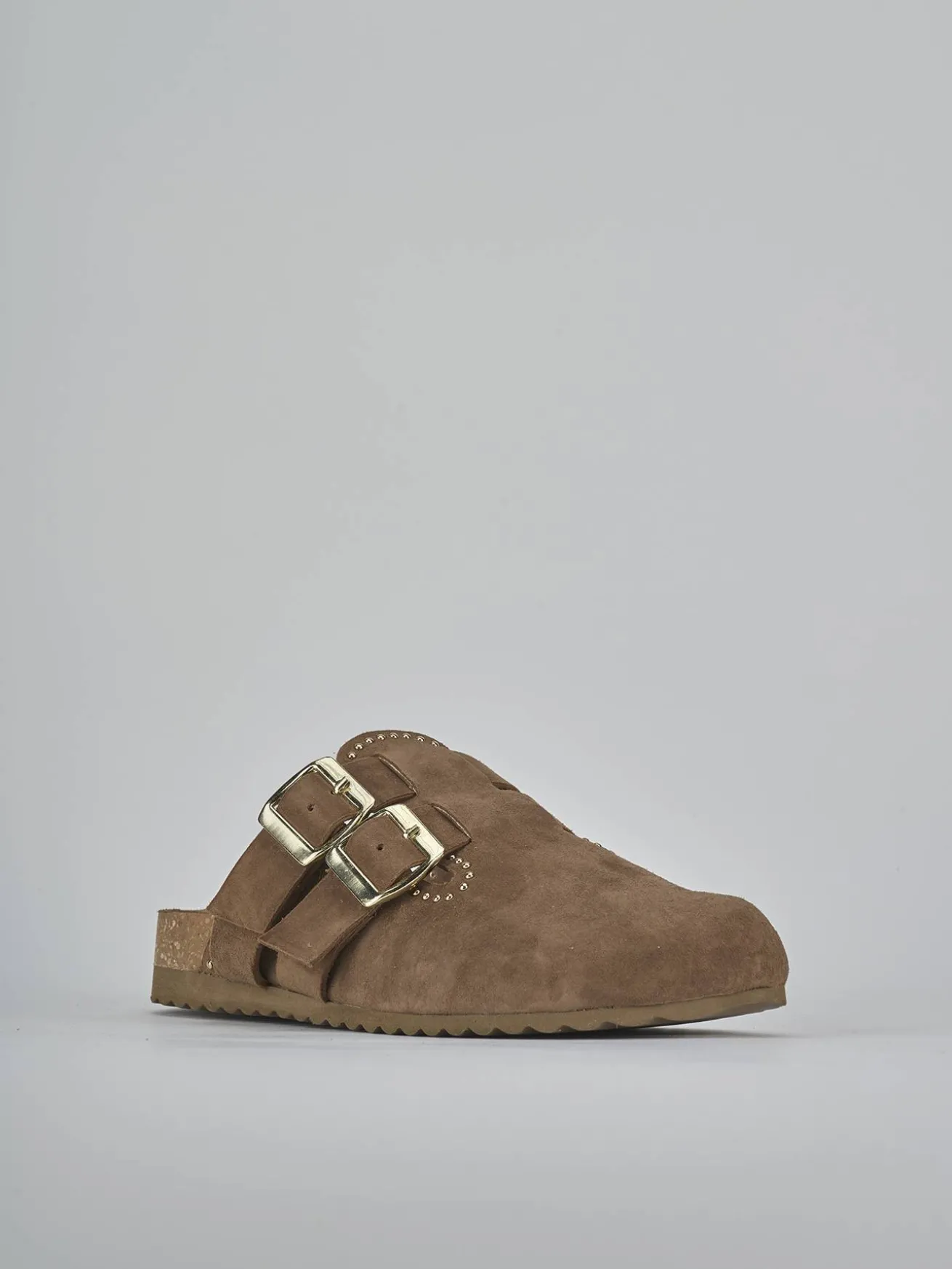 Sabot tacco 1cm camoscio testa