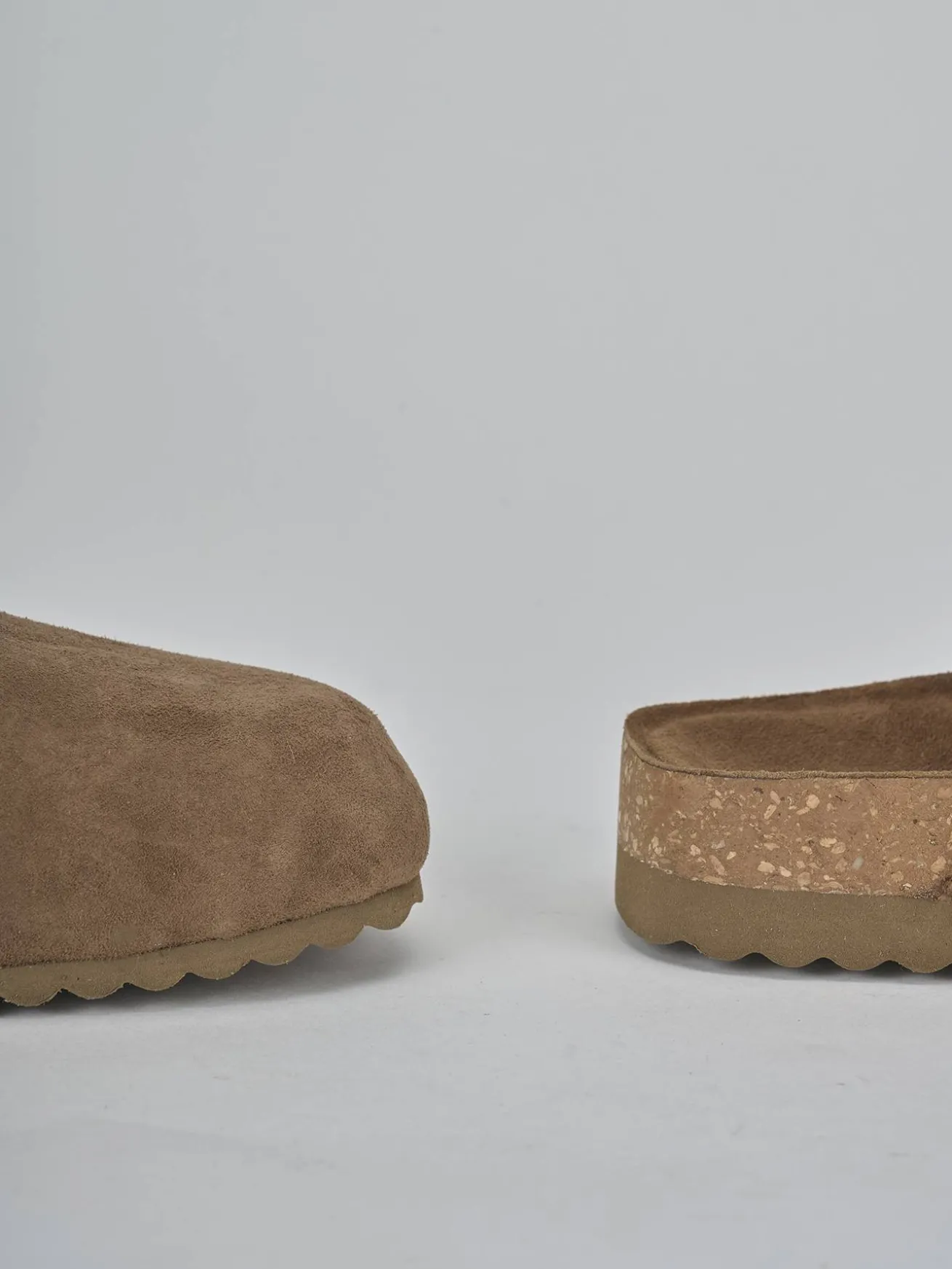 Sabot tacco 1cm camoscio testa