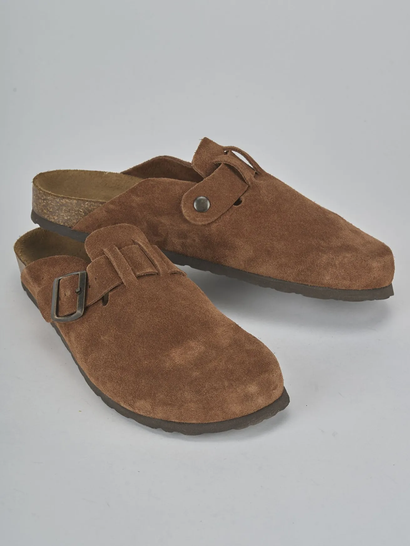 Sabot tacco 1cm camoscio testa