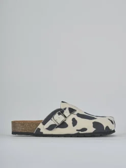 Sabot tacco 1cm cavallino nero