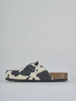 Sabot tacco 1cm cavallino nero