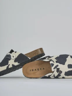 Sabot tacco 1cm cavallino nero