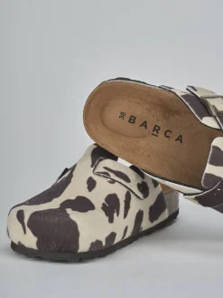 Sabot tacco 1cm cavallino testa