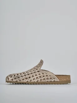 Sabot tacco 1cm laminato oro