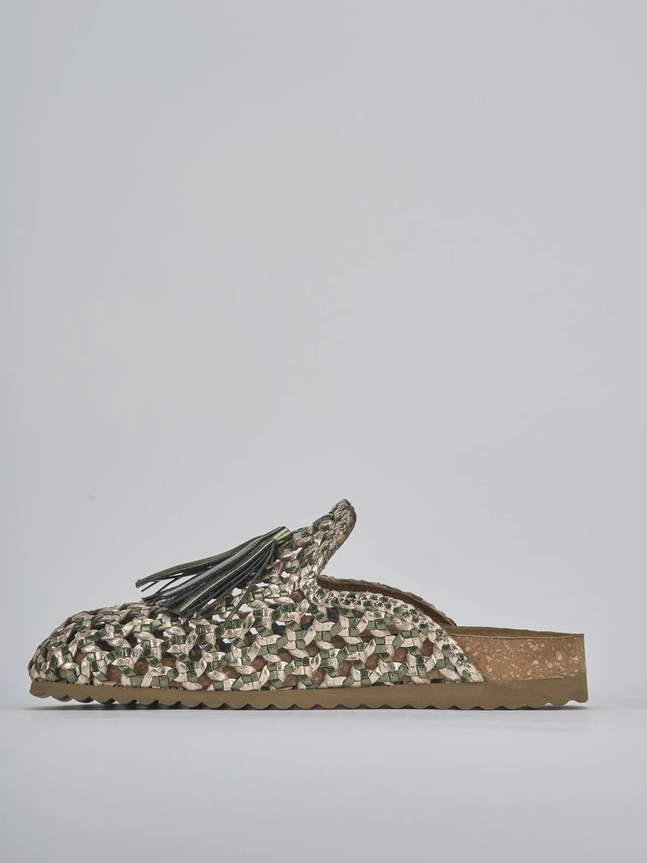 Sabot tacco 1cm laminato verde