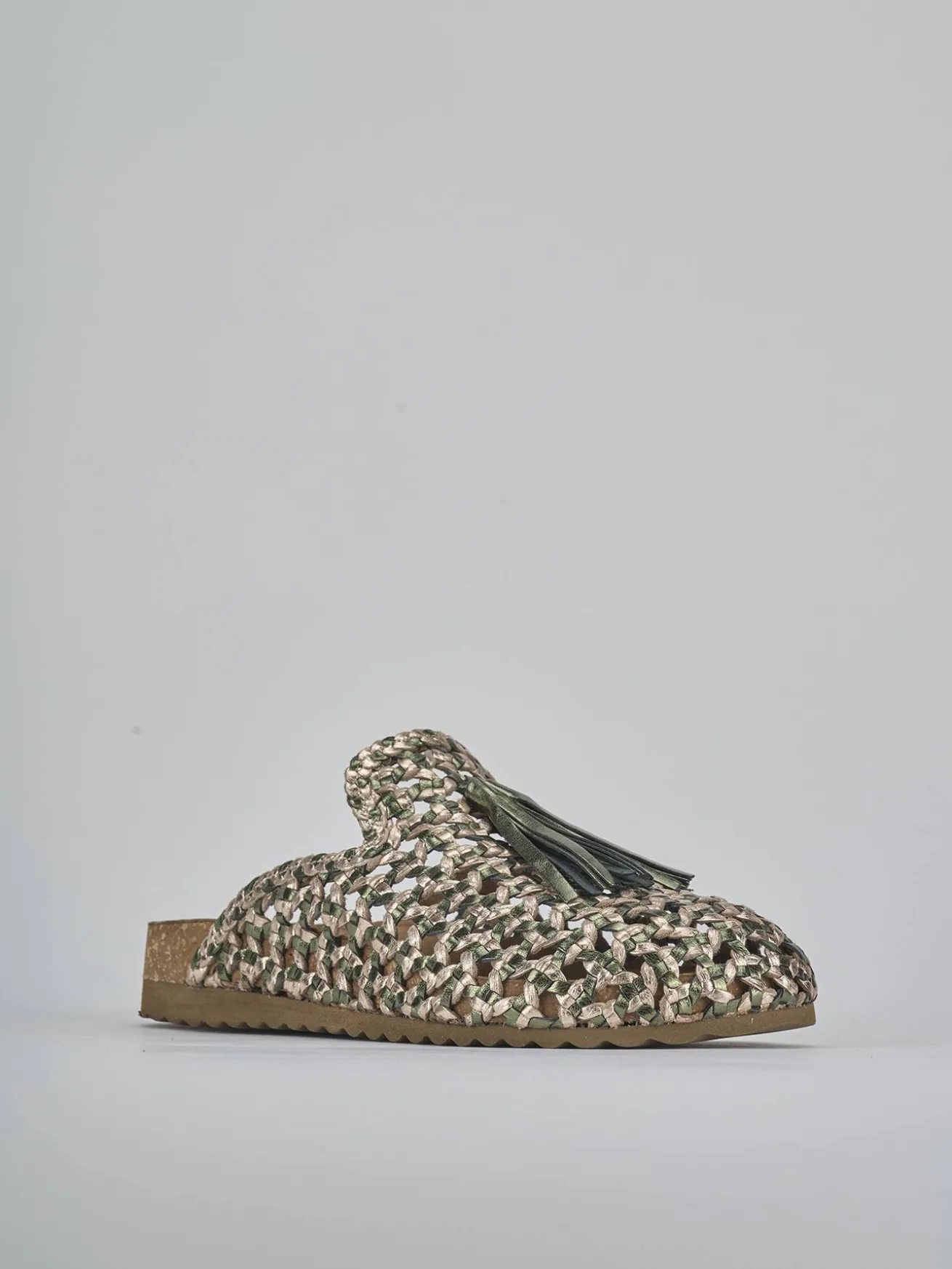 Sabot tacco 1cm laminato verde