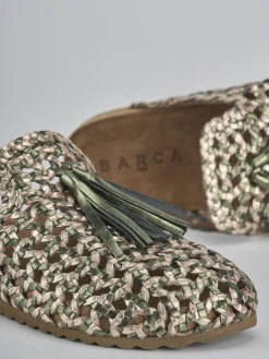 Sabot tacco 1cm laminato verde