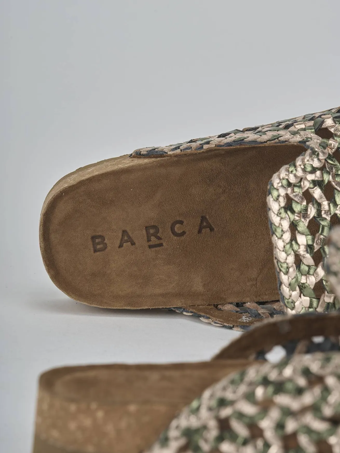 Sabot tacco 1cm laminato verde