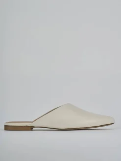 Sabot tacco 1cm pelle bianco