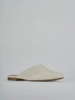 Sabot tacco 1cm pelle bianco