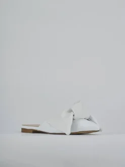 Sabot tacco 1cm pelle bianco