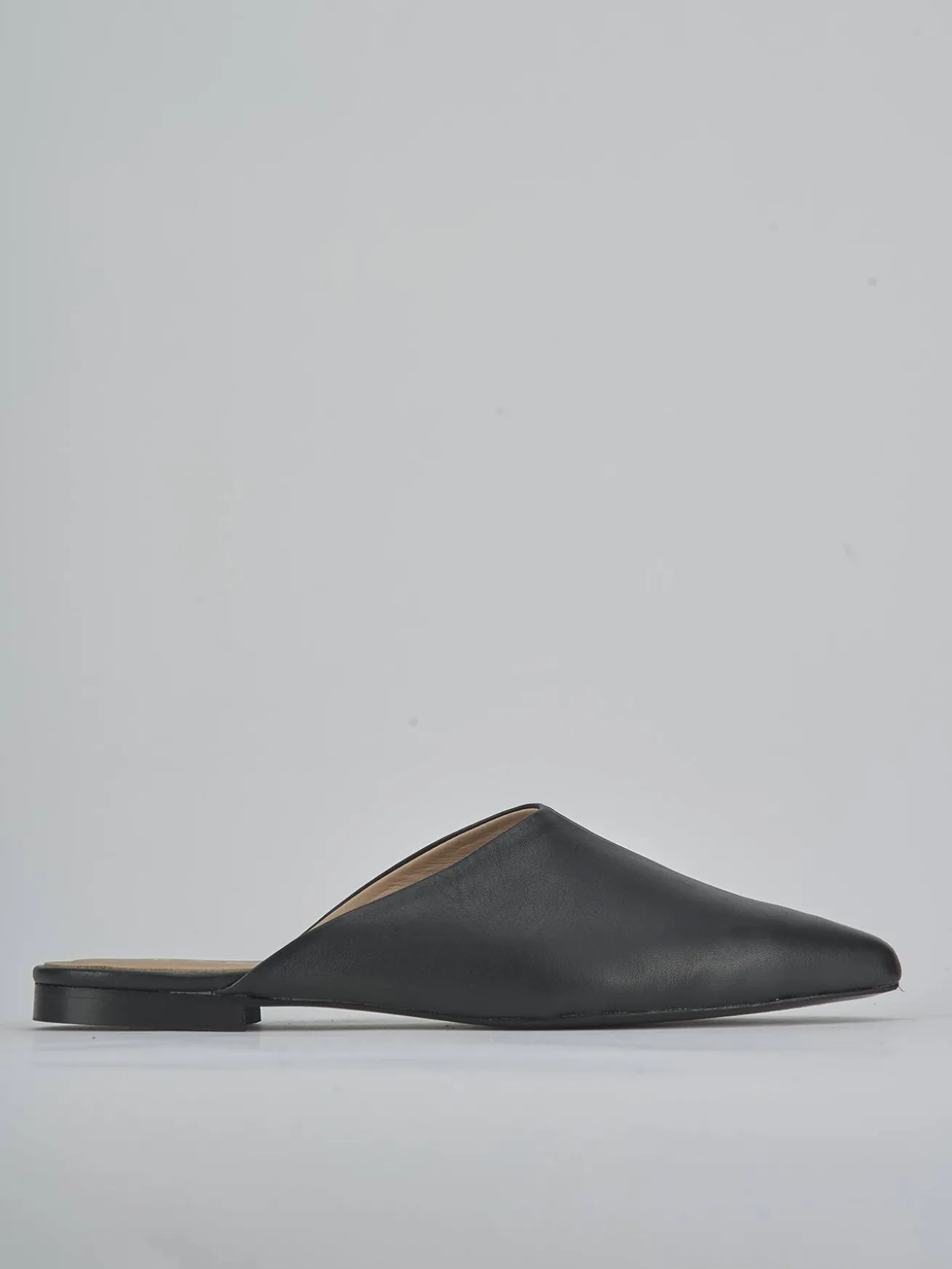 Sabot tacco 1cm pelle nero