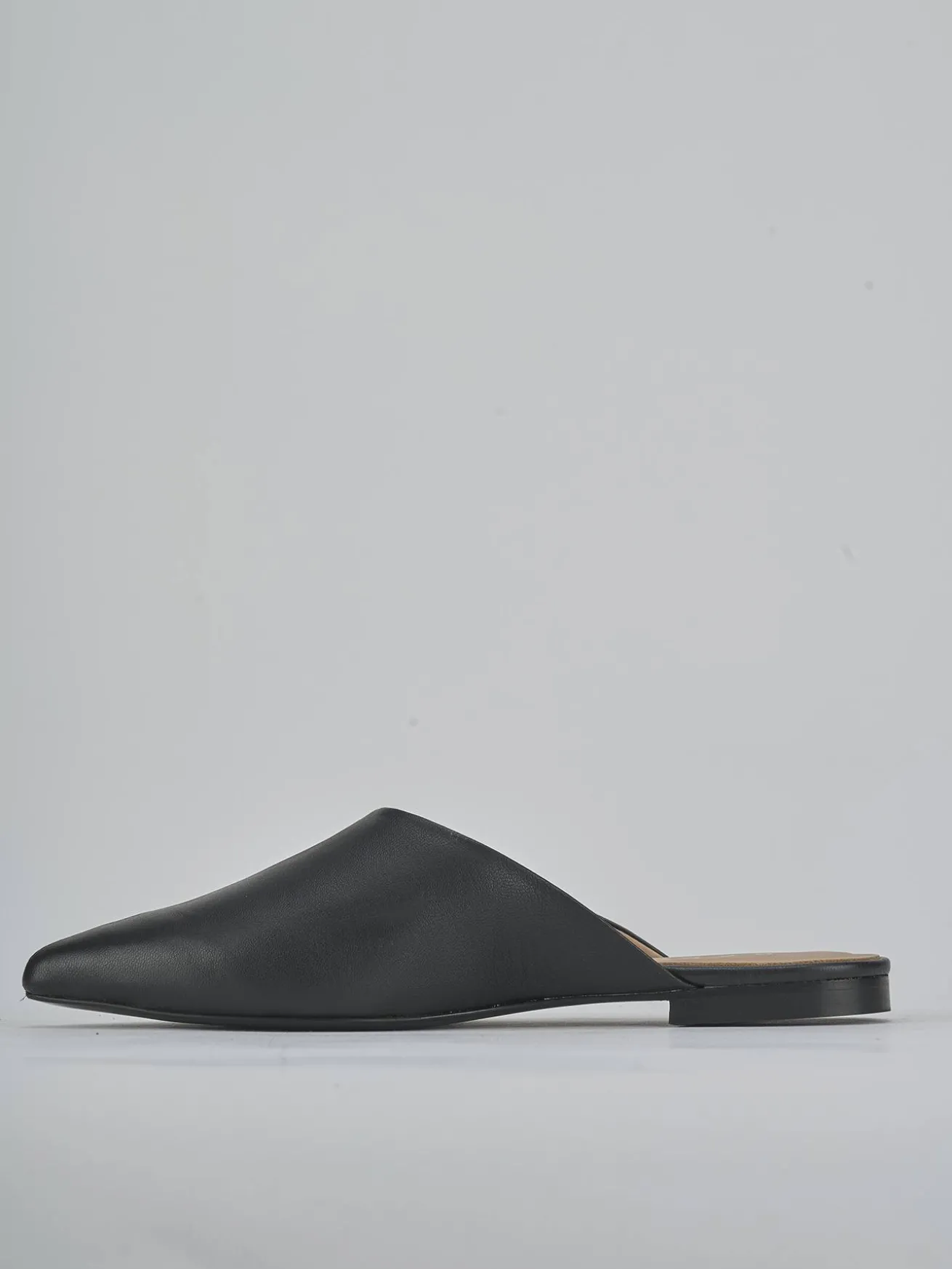 Sabot tacco 1cm pelle nero