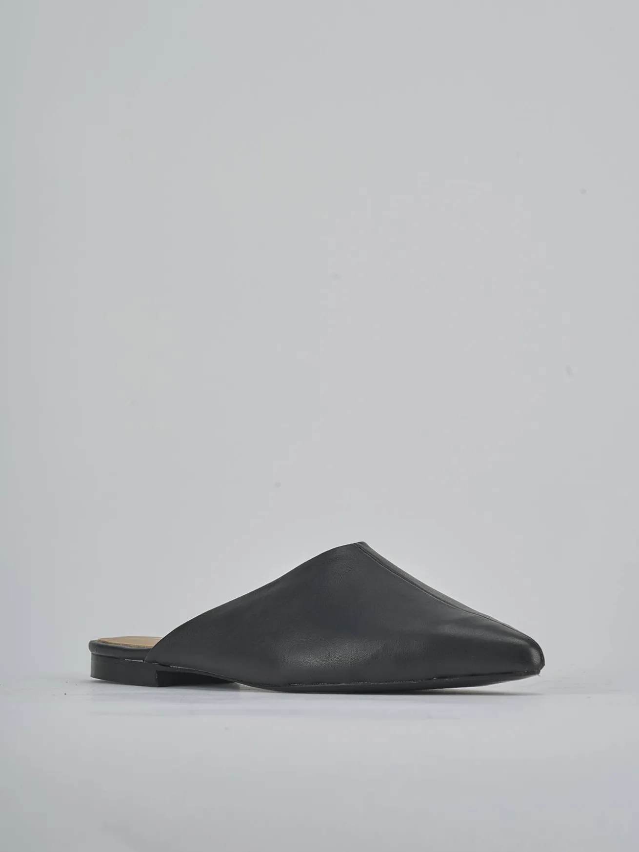 Sabot tacco 1cm pelle nero