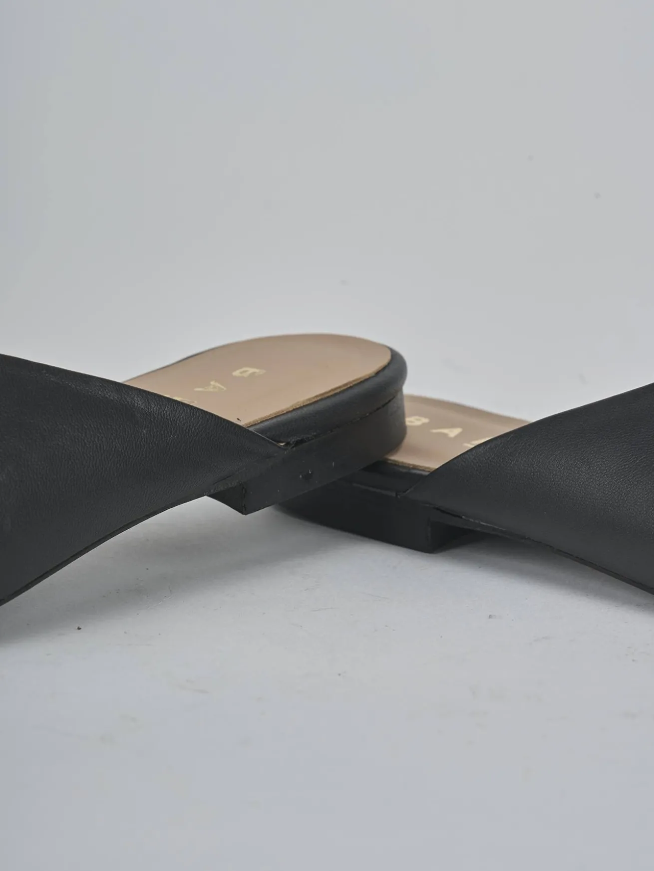 Sabot tacco 1cm pelle nero