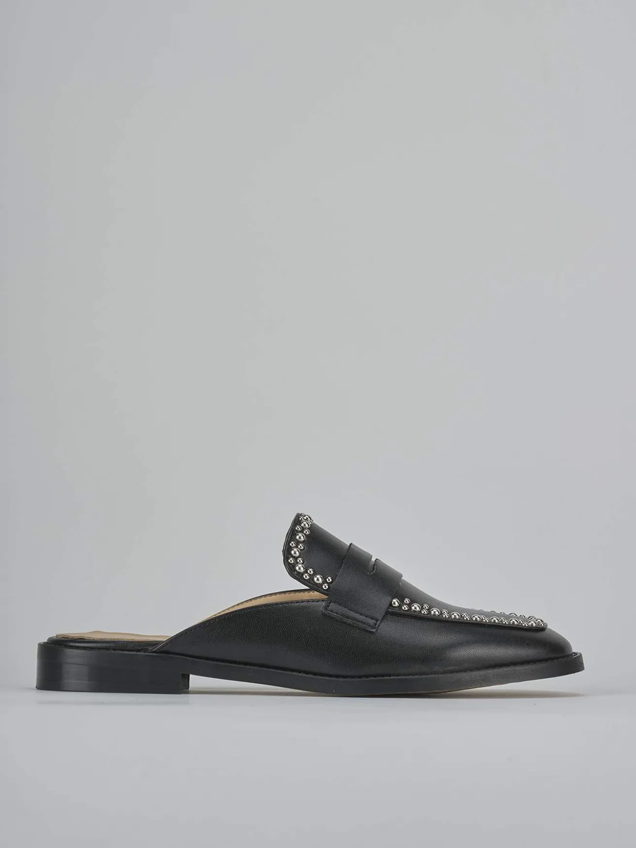 Sabot tacco 2cm pelle nero