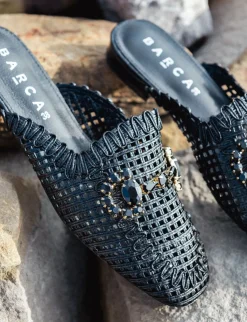 Sabot tacco 1cm pelle nero