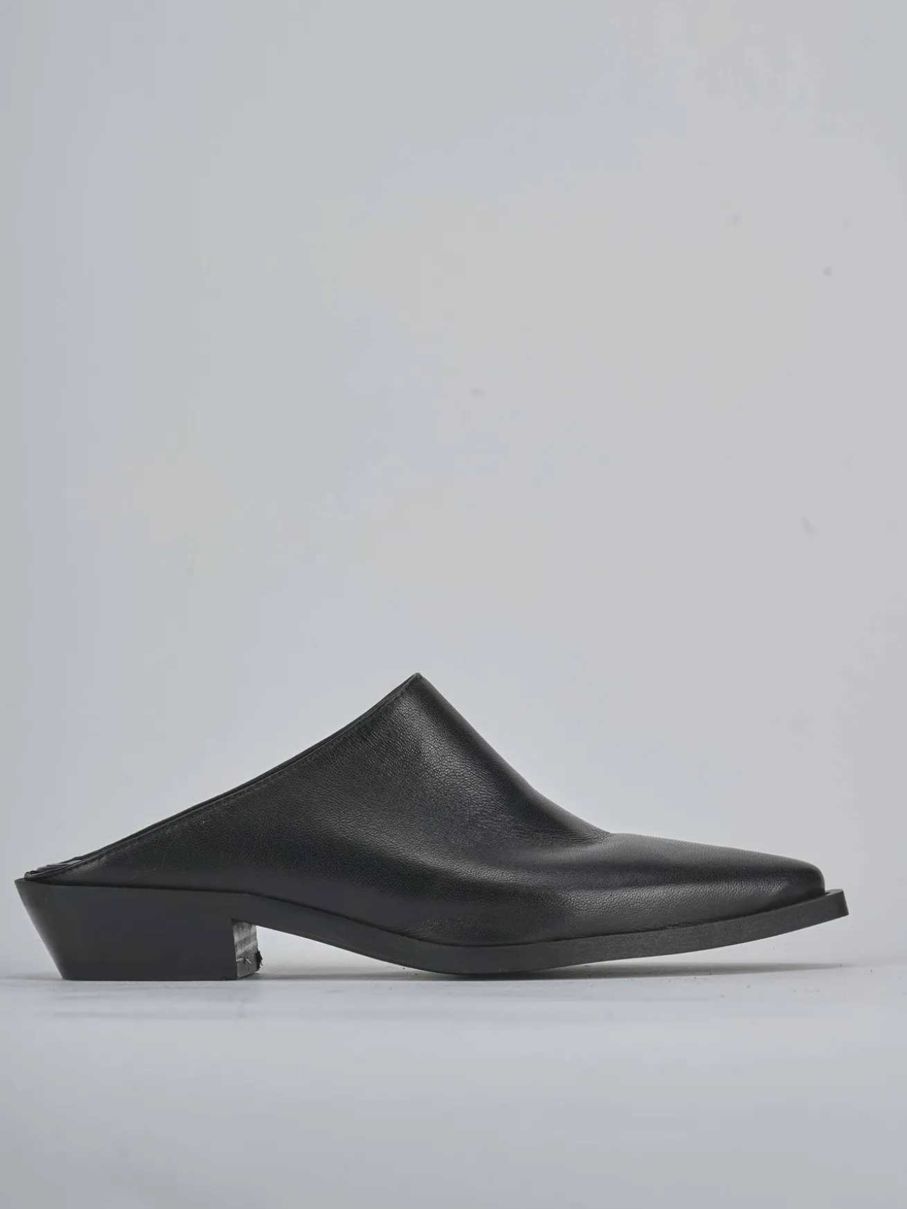 Sabot tacco 3cm pelle nero