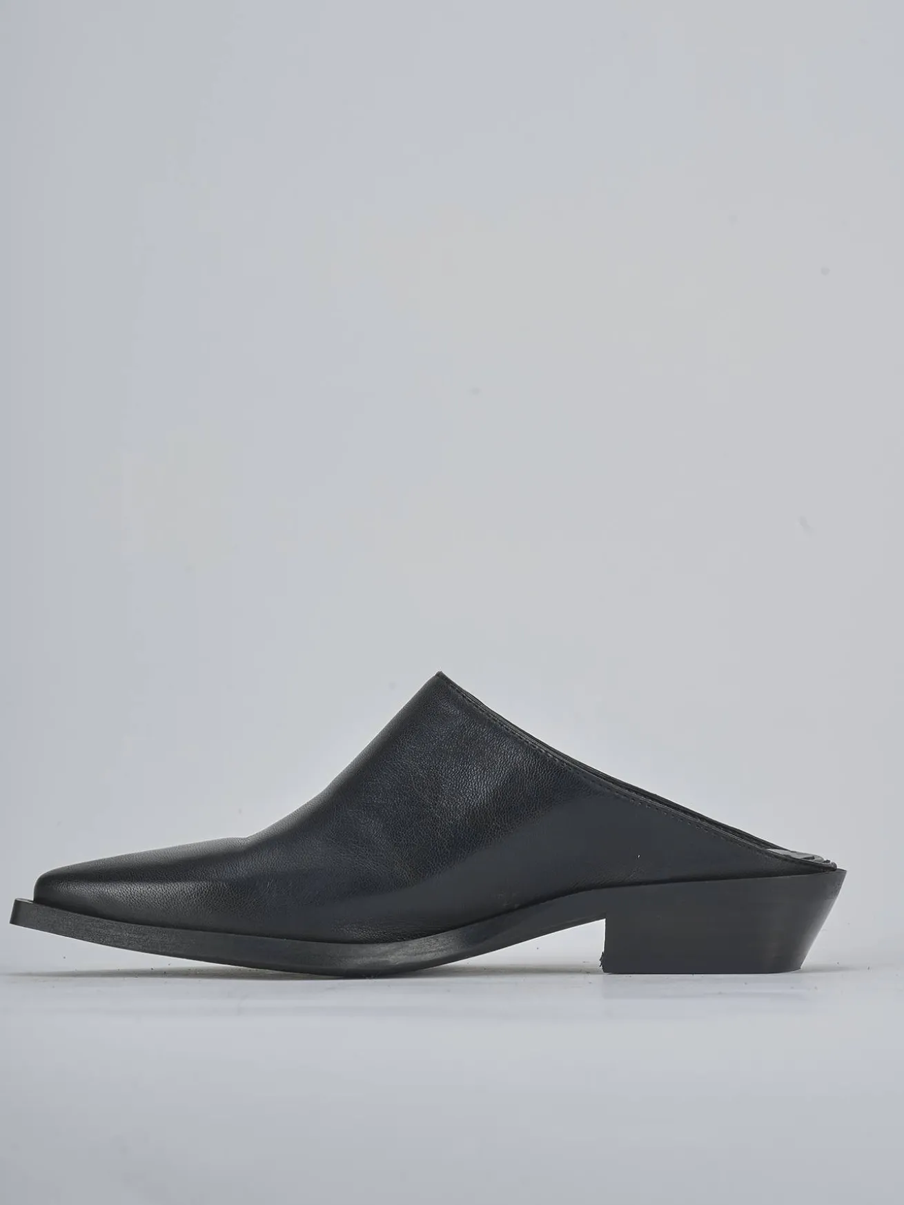 Sabot tacco 3cm pelle nero