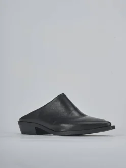 Sabot tacco 3cm pelle nero
