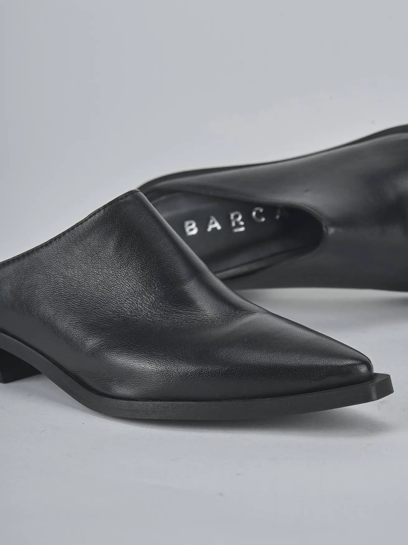 Sabot tacco 3cm pelle nero