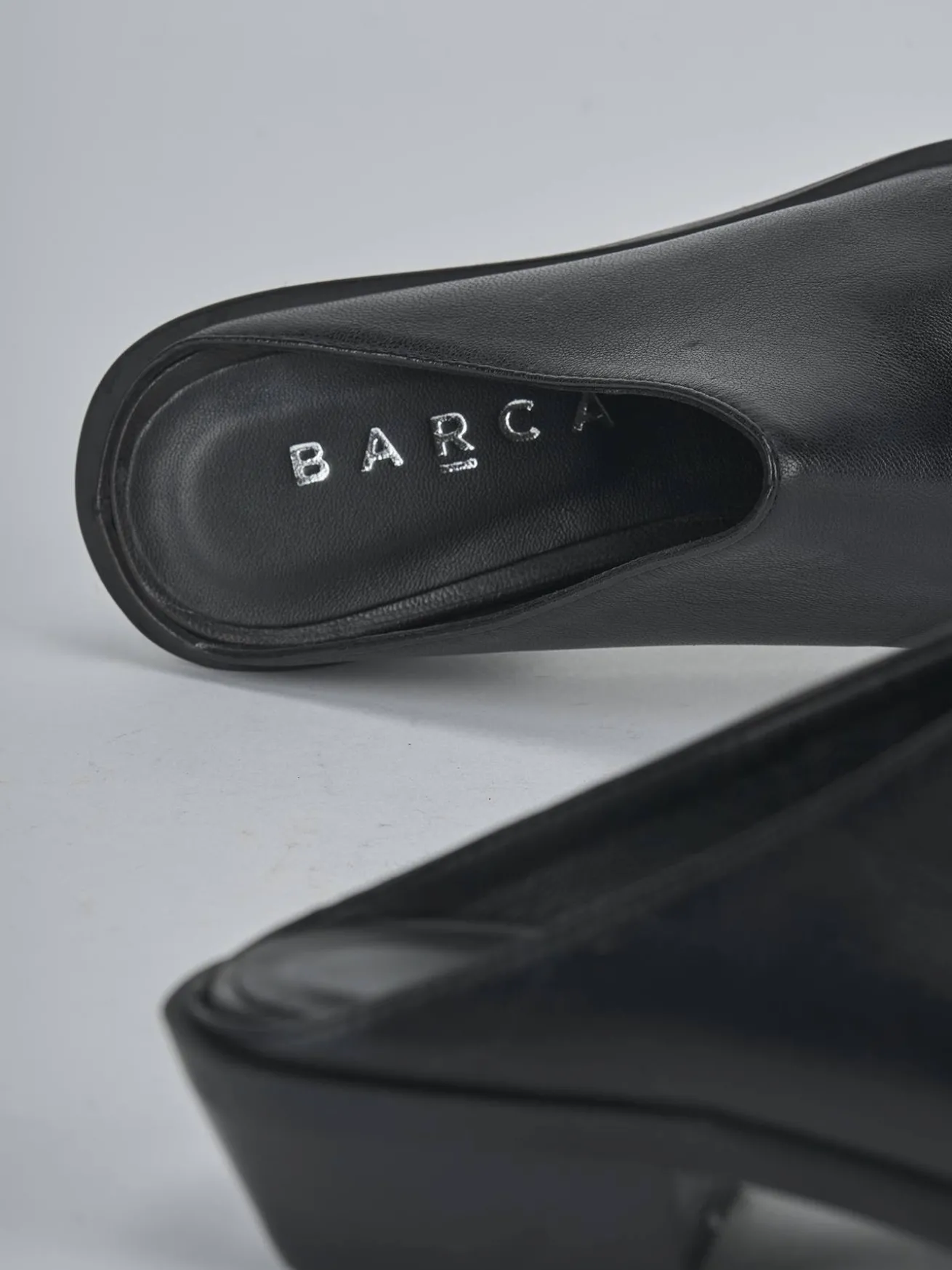 Sabot tacco 3cm pelle nero