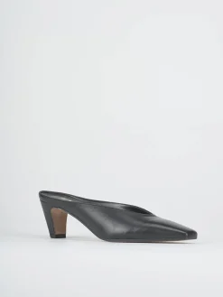 Sabot tacco 5cm pelle nero