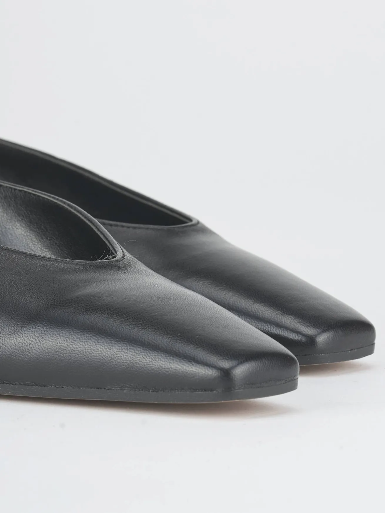 Sabot tacco 5cm pelle nero