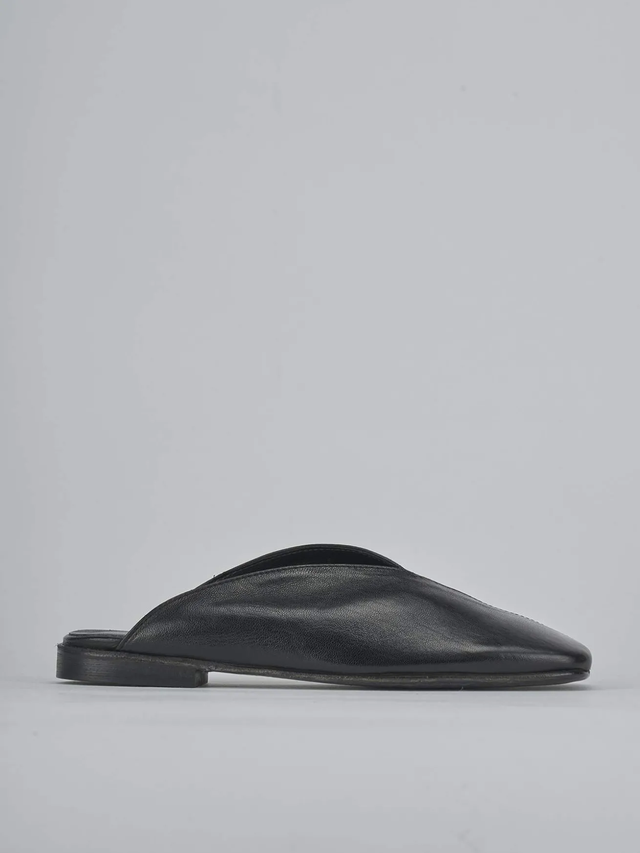 Sabot tacco 1cm pelle nero