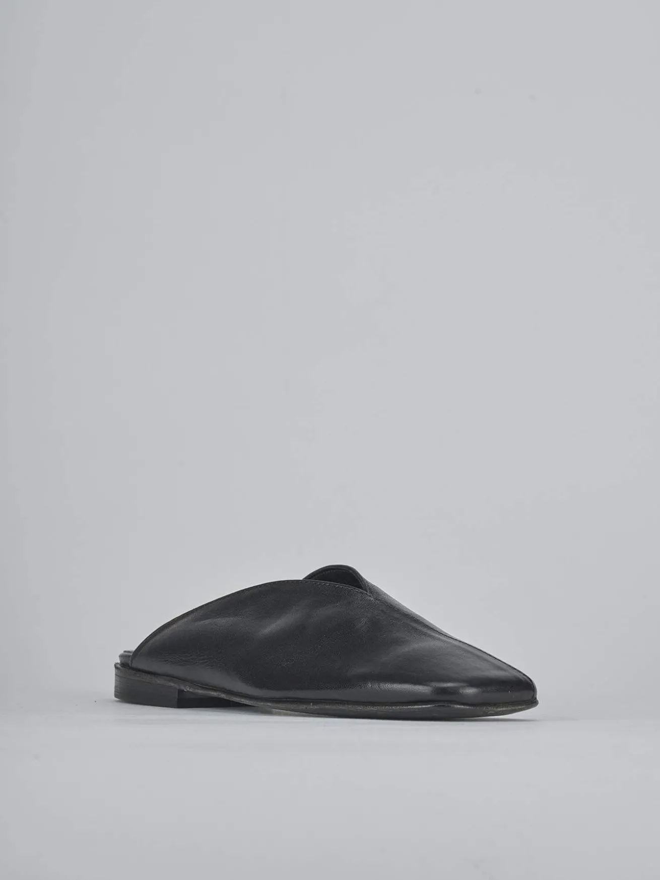 Sabot tacco 1cm pelle nero